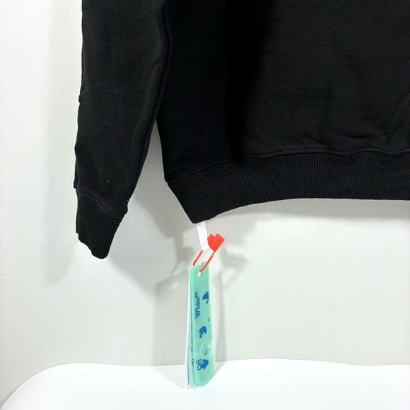 Off-White Floral Arrow Cotton Crewneck Sweatshirt Small Black NWT - Picture 14 of 15